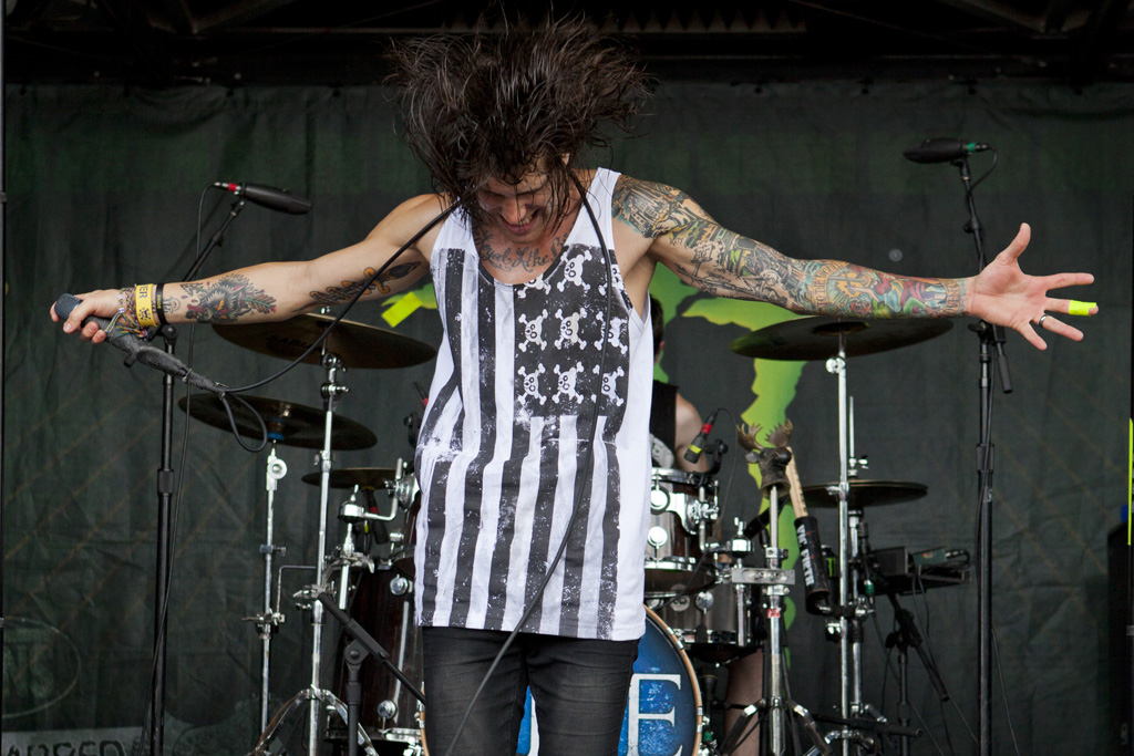 Beau Bokan of Blessthefall at Warped Tour Orlando 2012